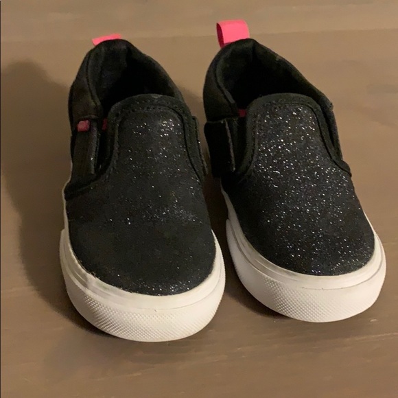 Vans “Asher” Sparkly Black Sneakers - Toddler’s Size 6 - Picture 3 of 4